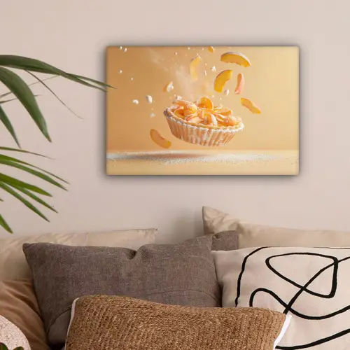 Peach - Eten - Taart - Oranje canvas 2cm klein -sfeer1