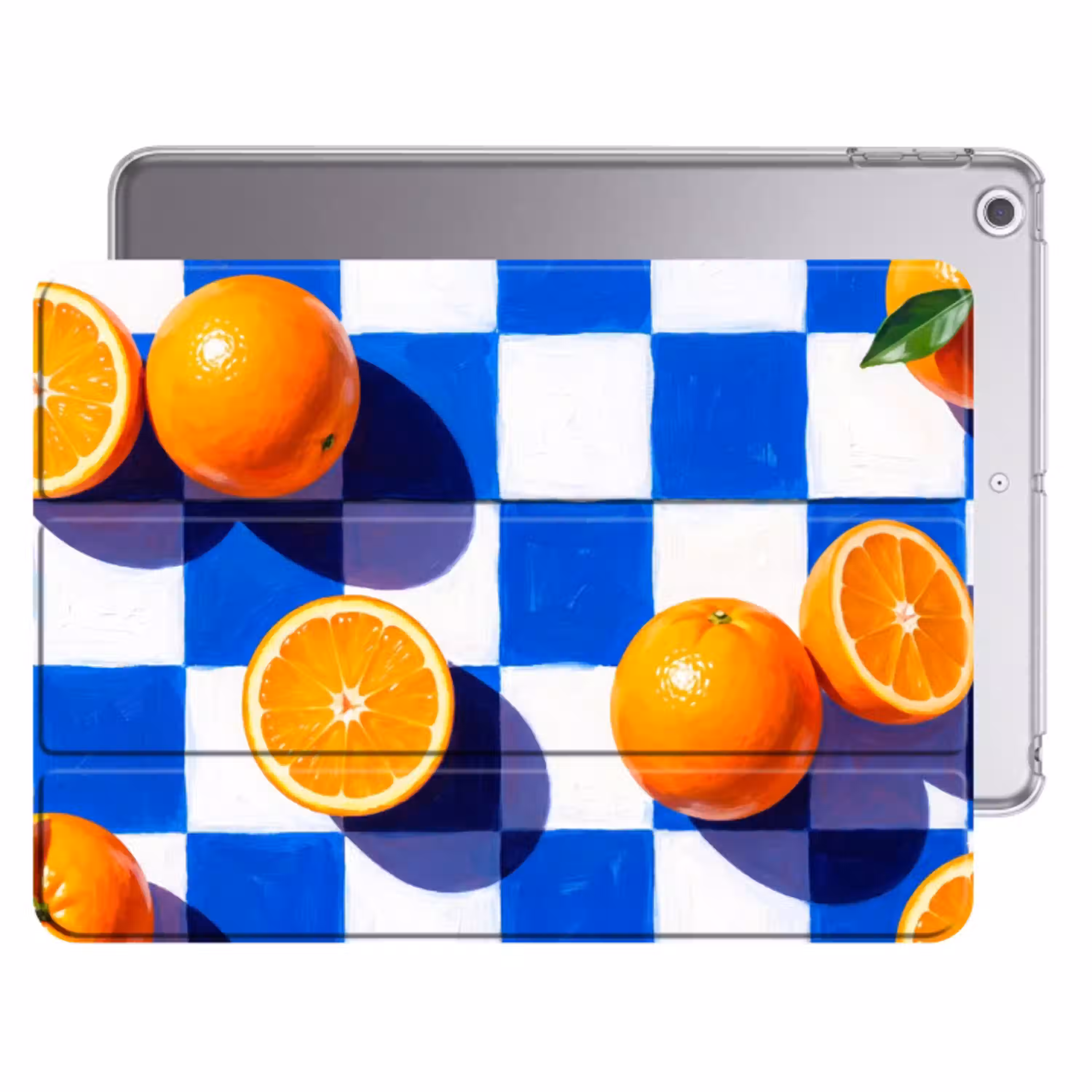 Sinaasappel - Geruit - Eten Apple iPad 2017 middel -threedimensional_3d_global