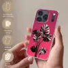 Bladeren - Rond - Roze Telefoonhoesje iPhone 17 Pro klein -sfeer3_NL