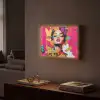 Vrouw - Abstract - Kleurrijk Light Box met batterij (Wandlamp) middel -sfeer1
