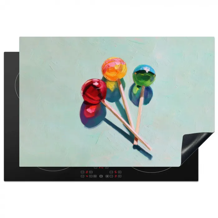Lollys - Schaduw - Drie - Blauw Inductie beschermer vinyl 3mm klein -3d