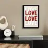 Love - Rood - Tekst fotolijst zwart zonder passe partout klein -sfeer1