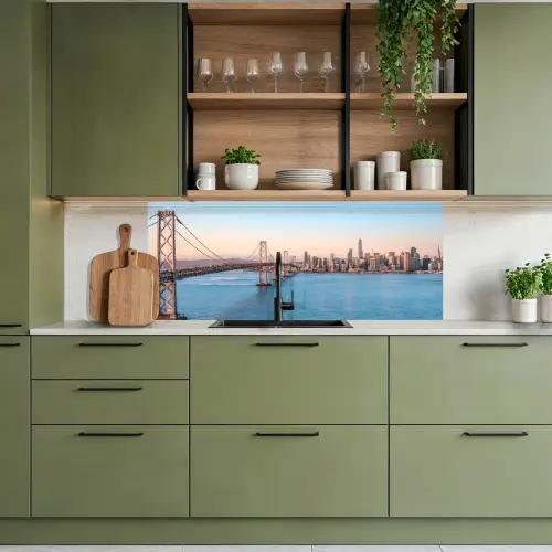 Water - Brug - Skyline - Modern keuken achterwand 2 middel -sfeer3