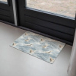Wolken - Kraanvogels - Blauw Deurmat klein 898 -sfeer2