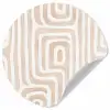 Decoratief - Labyrint - Beige Wandcirkel behangsticker klein -3d