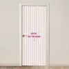 Focus on the good - Strepen - Roze - Smiley deurposter klein -3d_beige