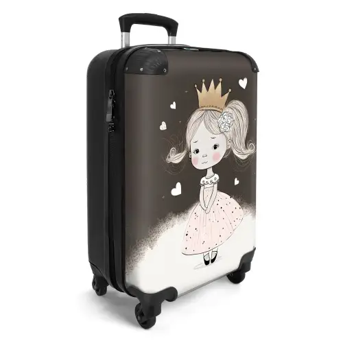 Verlegen prinses met bloem NBS - Handbagage koffer - Unisex middel -productfoto_3d