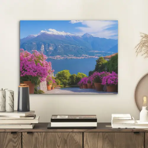 Lake Como - Italië - Landschap PET vilt klein -sfeer1