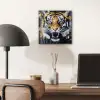 Tijger - Verfspatten - Goud aluminium wit klein -sfeer5