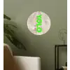 YOLO - Groen - Neon - Slangenprnt Wandcirkel behangsticker klein -sfeer2