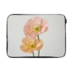 Papavers - Botanisch - Roze laptophoes neopreen klein -3d