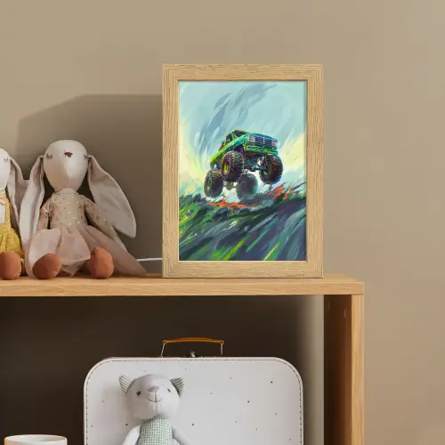Monstertruck - Auto - Jongens - Groen Light Box met kabel klein -sfeer2_kind