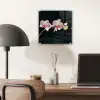 Orchidee - Bloemen - Zwart - Roze - Knoppen plexiglas 5mm klein -sfeer6