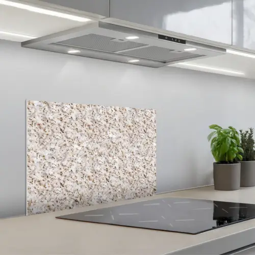 Wit - Bruin - Graniet keuken achterwand spatscherm klein 900 -3d_schuin