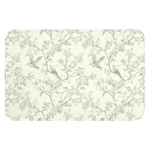 Klassiek - Vogels - Groen Badmat klein 997 -3d