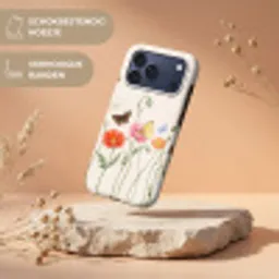 Vlinders - Klaprozen - Illustratie - Kleurrijk Toughcase MagSafe Apple iPhone 17 Pro Max klein -USP_RandenV_NL