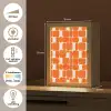 Patroon - Retro - Oranje Light Box met kabel (Tafellamp) klein 925 -USP_NL