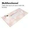 Roze - Marmer - Crème Muismat XXL klein 681 -zsfeer4_frans