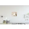 Vloeiende vlakken - Harmonieus - Golvend textielposter latten blank klein -kinderkamer