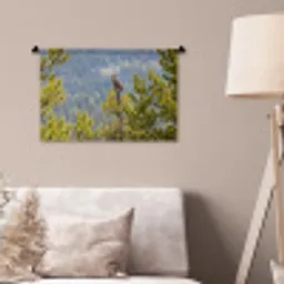 Uil - Oehoe - Bomen - Natuur Wandkleed katoen klein -sfeer4