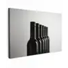 Wijnflessen - Zwart - Minimalistisch Tuinposter op houten frame 2 cm dik klein -3d