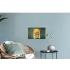 Plant - Bloemen - Wit Muursticker klein -plant