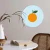 Fruit - Sinaasappel - Oranje Wandcirkel behangsticker klein -sfeer3