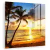 Strand - Horizon - Zonsondergang - Palmboom - Zee plexiglas 5mm klein -zzzproduct_nieuw