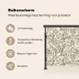 Takken - Botanisch - Taupe Balkonbeschermer Duitsland klein 596 -specs_NL
