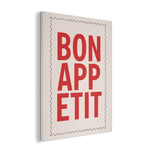 Blokletters - Rood - Kartelrand PET vilt klein -3d