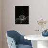 Lijntekening - Koffiekop - Zwart poster papier klein -sfeer3