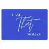 Blauw - I am that woman - Sierlijk - Minimalistisch Placemat vinyl groot -zzsfeer1_Kitchenyeah-website