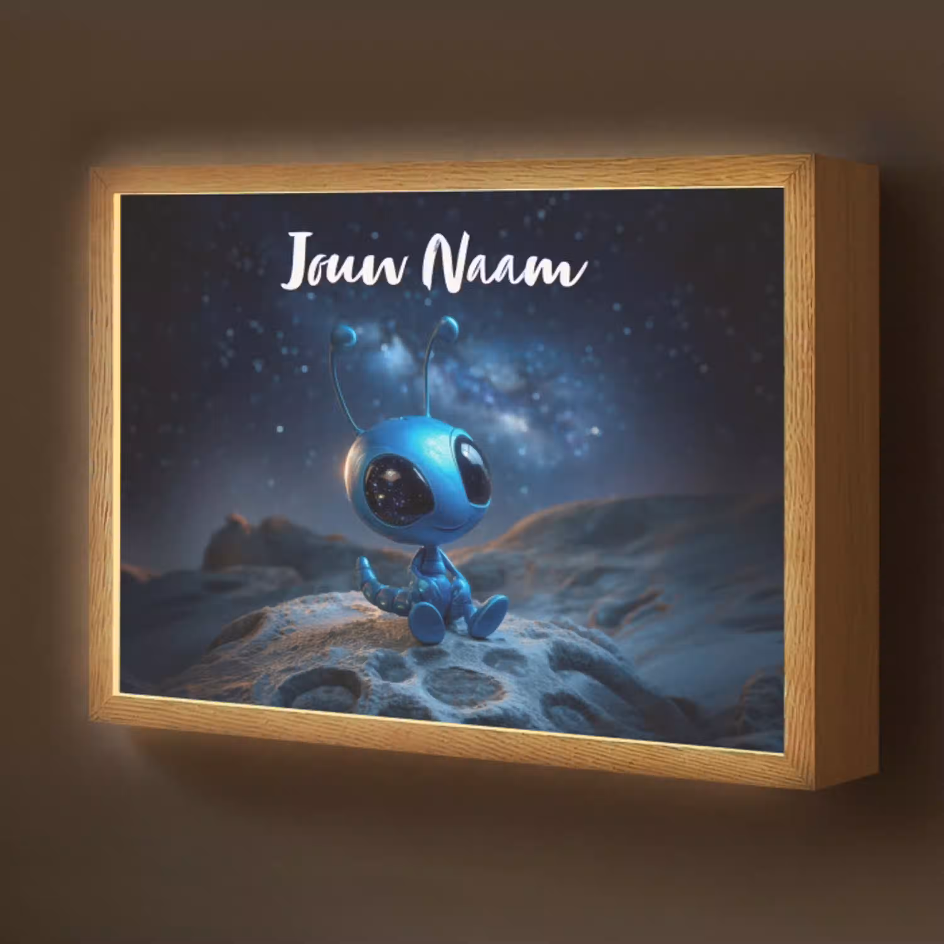 Ruimtewezen - Blauw - Galaxy Light Box met batterij (Wandlamp kind) middel -z3d_website