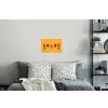 Kat - Simplistisch - Oranje - Vrolijk Muursticker klein -slaapkamer