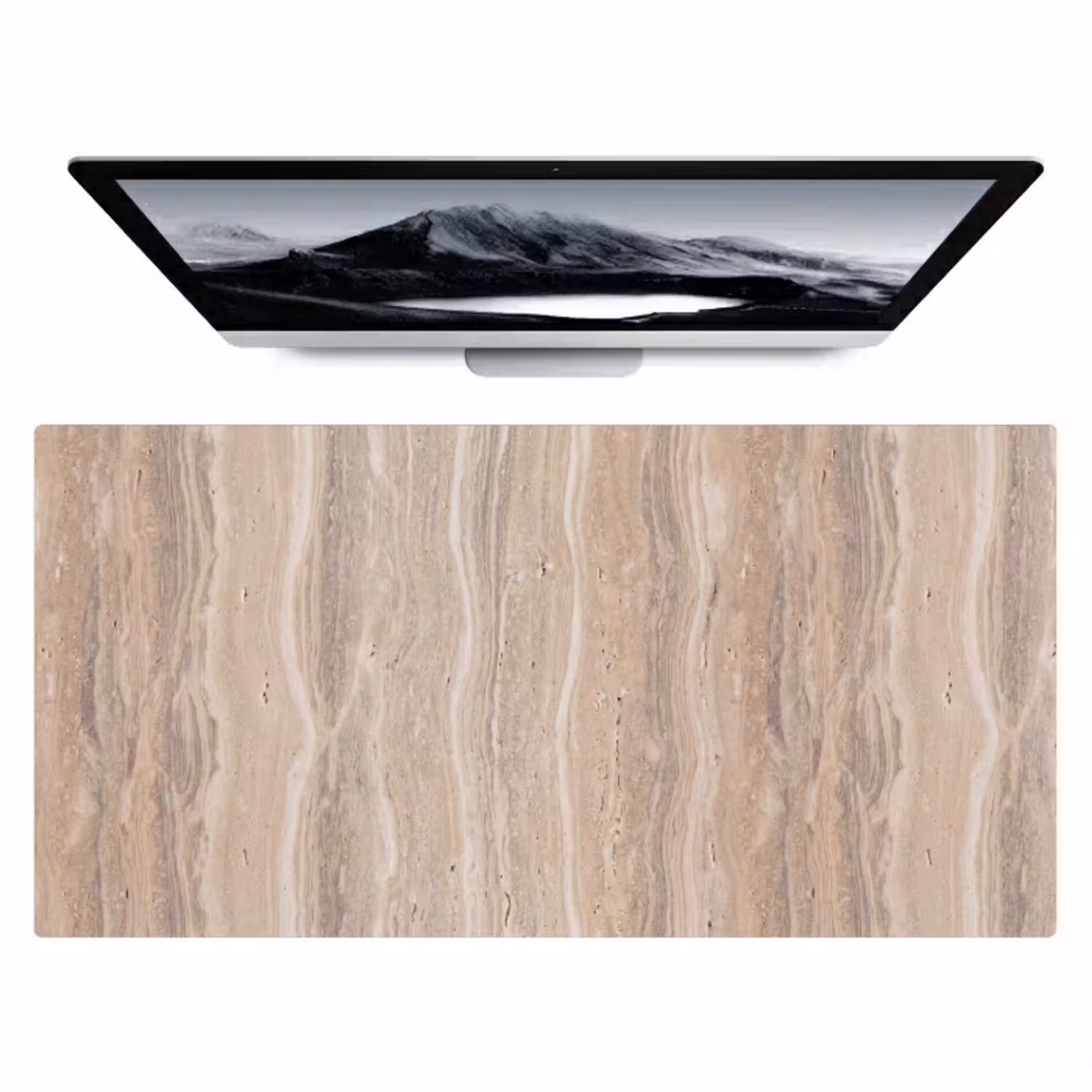 Steen - Patroon - Textuur - Natuurlijk - Beige Muismat XXL klein -zzz3d