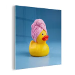 Badeend - Handdoek - Blauw plexiglas 5mm klein -z3d