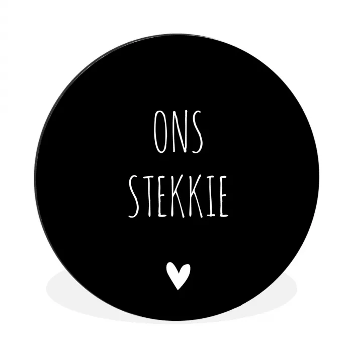 Quotes - Stekkie - Ons stekkie Wandcirkel aluminium klein -3d