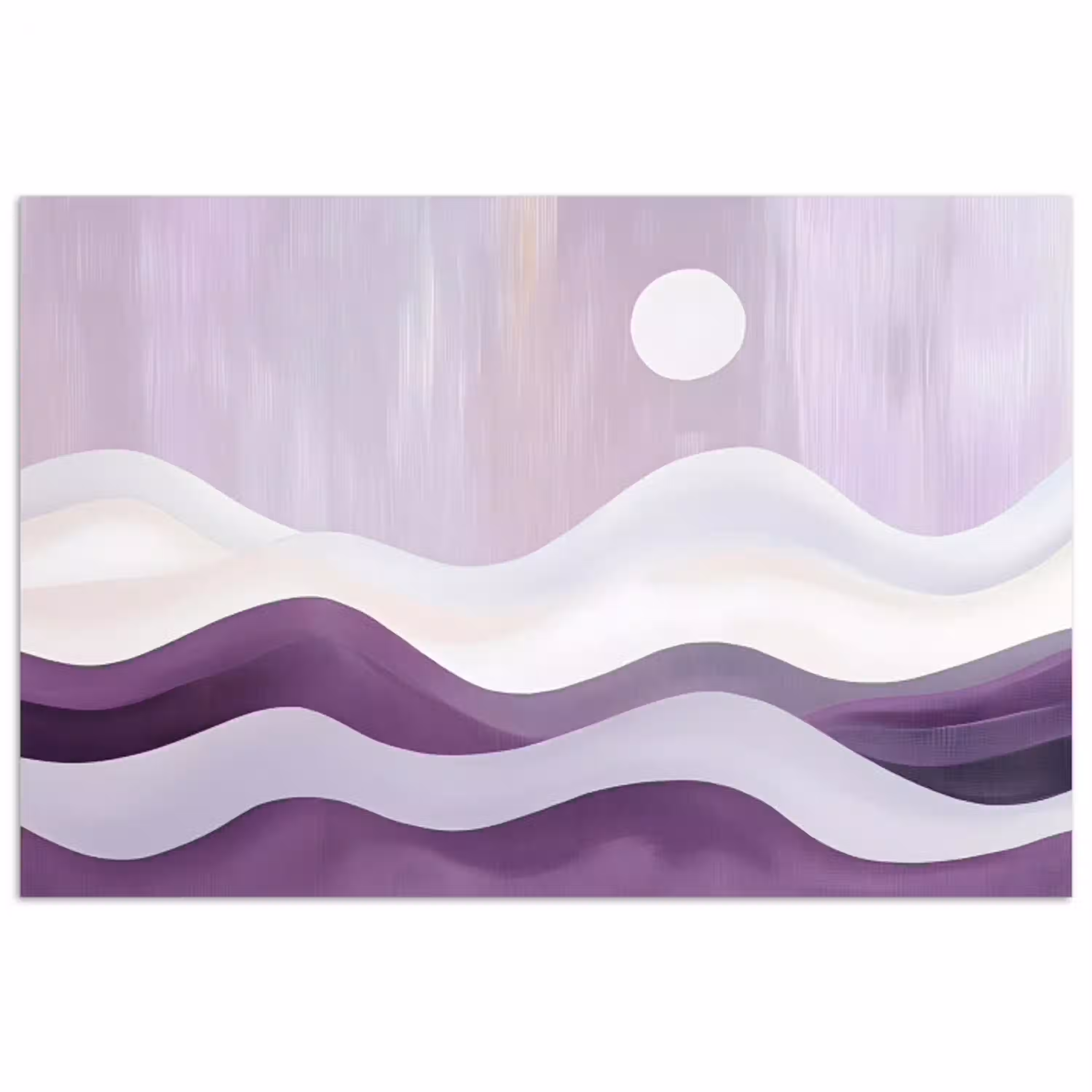 Golven - Heuvels - Abstract - Paars poster papier klein -3d
