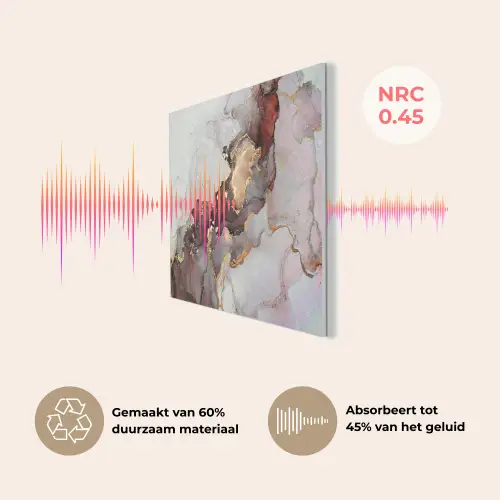 Rood - Marmer - Goud PET vilt klein -USP_NL