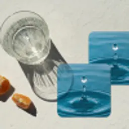 Waterdruppel - Water - Oppervlakte onderzetter kurk middel -sfeer4