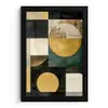 Abstract - Goud - Brons - Vormen - Geometrisch fotolijst zwart zonder passe partout klein -3d