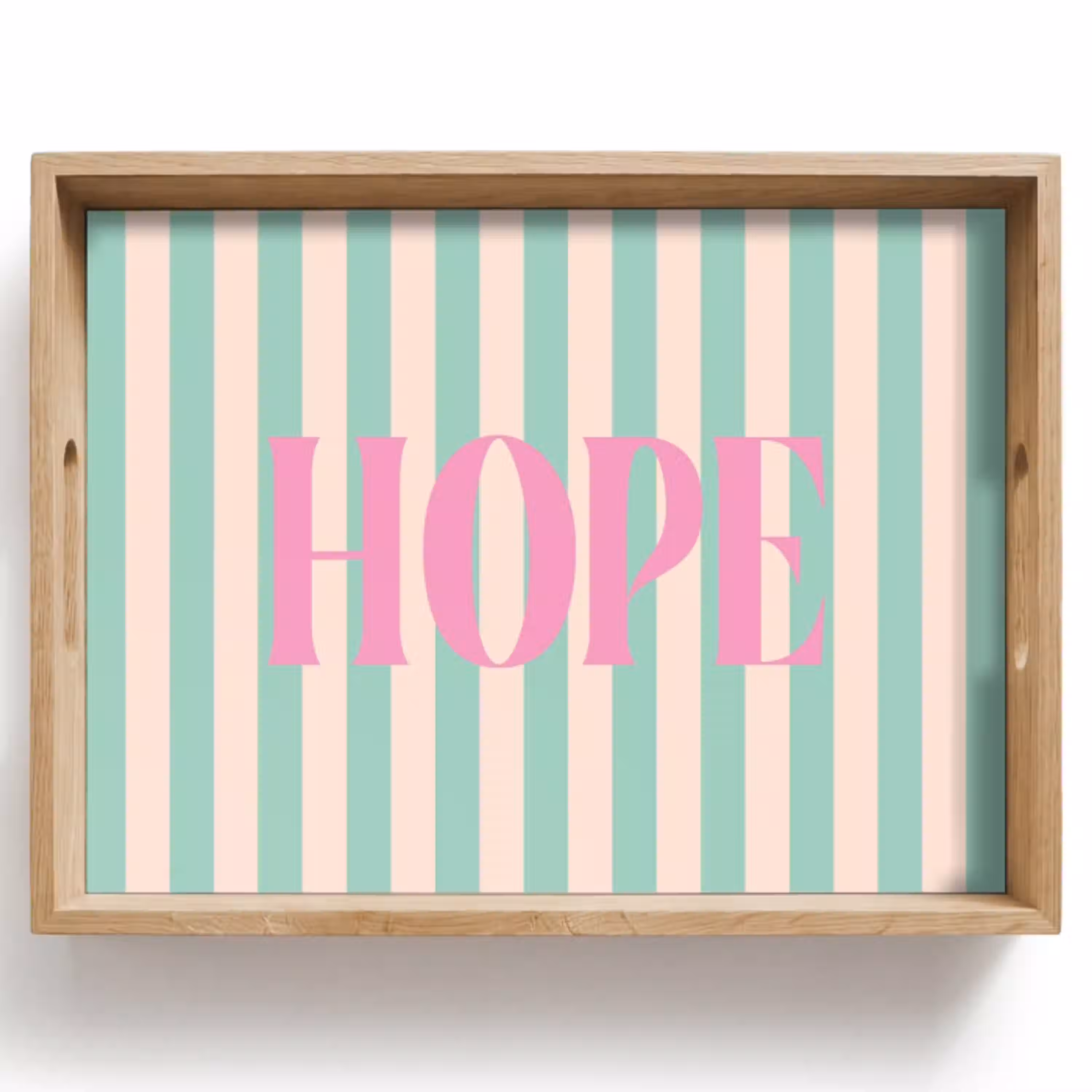 Roze - Groen - Strepen - Hope Dienblad Rechthoek middel -z3d_shopping