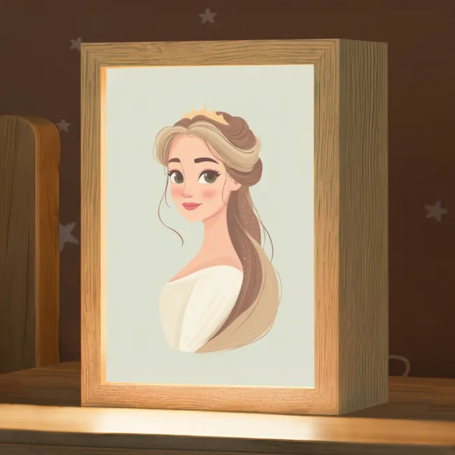 Nachtlicht Kinder - Prinzessin - Tiara - Grün