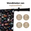Donker - Kiezels - Glans Wandkleed katoen klein 269 -sfeer2
