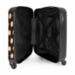 Stippen patroon in verschillende tinten bruin NBS - Handbagage koffer - Unisex middel -binnenkant