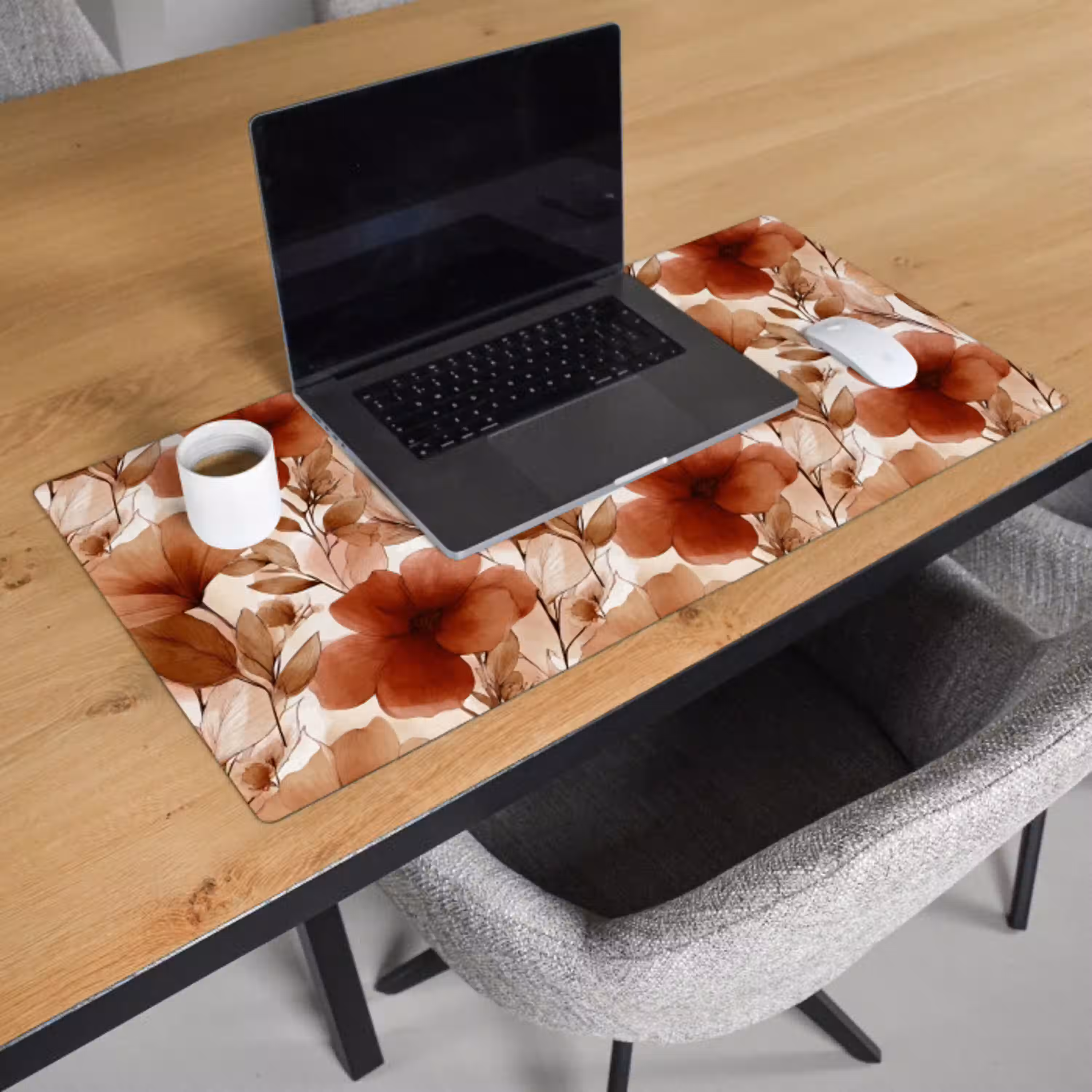 Bloemen - Aquarel - Botanisch - Terracotta Muismat XXL klein 681 -sfeer1