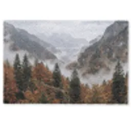 Bergen - Vallei - Mist - Herfst - Natuur Deurmat klein -zkaufland3d
