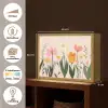 Pasteltinten - Bloemen - Illustratie Light Box met batterij (Wandlamp) middel -USP_websiteoverzichtNL