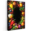 Groente - Graffiti - Kleurrijk - Koken - Abstract Tuinposter op houten frame 2 cm dik klein -3d