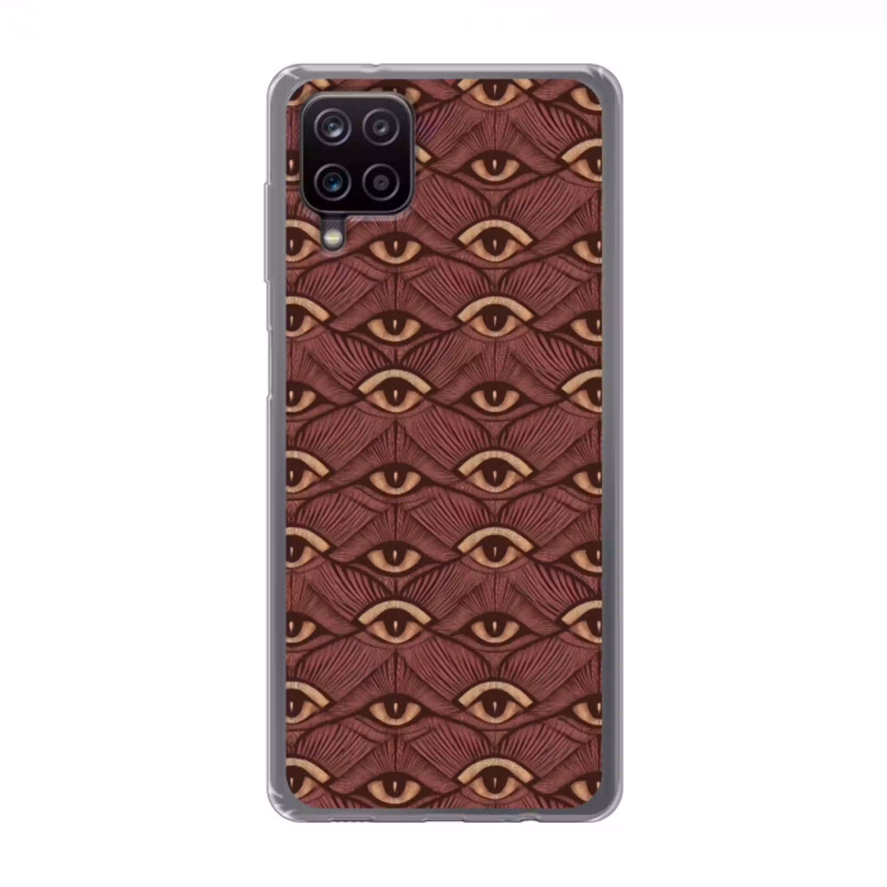 Mystiek - Ogen - Bruin Telefoonhoesje Samsung Galaxy A12 klein 372 -3d